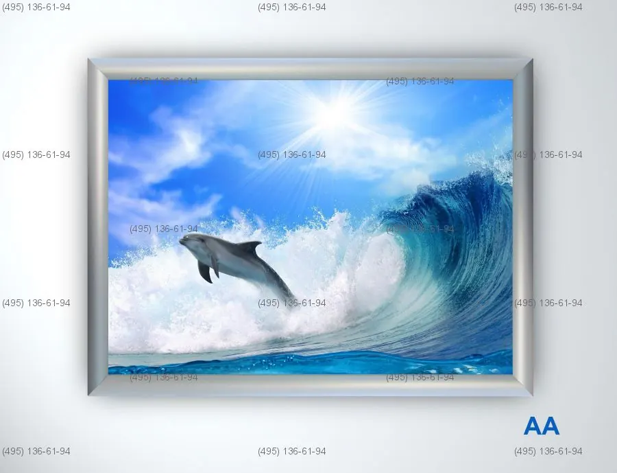 Световая панель Frame LED Framelight Classic (фреймлайт), односторонняя, формат AA, 1000х1500  мм